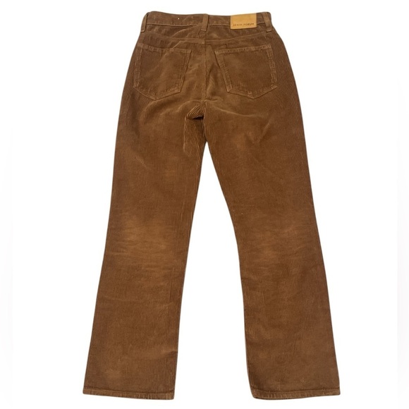 Denim Forum The Arlo Hi-Rise Straight Corduroy Pant in gold rush brown - size 25 - Picture 7 of 11